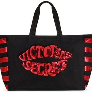 - Victoria's Secret signature Sequin Logo Bag